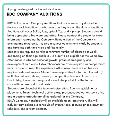 The Company - Company Auditions